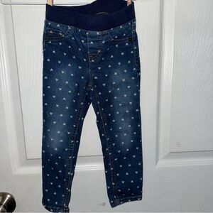 Heart Patterned Denim Jeans for Kids